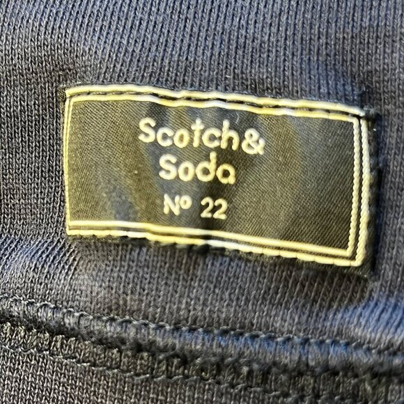 Scotch & Soda Medium "Twelve O'Clock Hotdog" Sweatshirt Blue Long Sleeve Crew - Picture 16 of 16